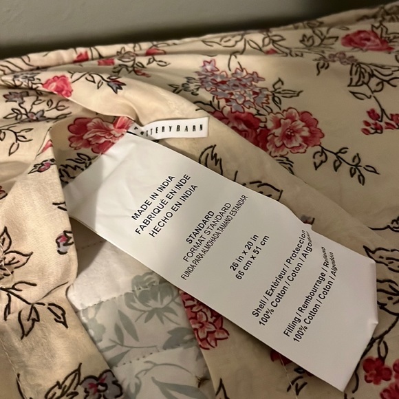 Pottery Barn Quilted Euro Pillow. 26 in x 26 in. (Sham only). - Picture 2 of 3